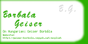 borbala geiser business card